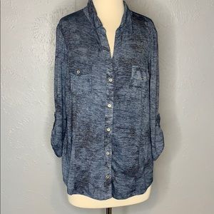 Rock & republic Live & Let Live Button down blouse